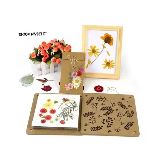 Wholesale Children's Flower Press Natural Crafts Wooden Art Kits Outdoor Learning Toys DIY Flower Press Kit - Image 1