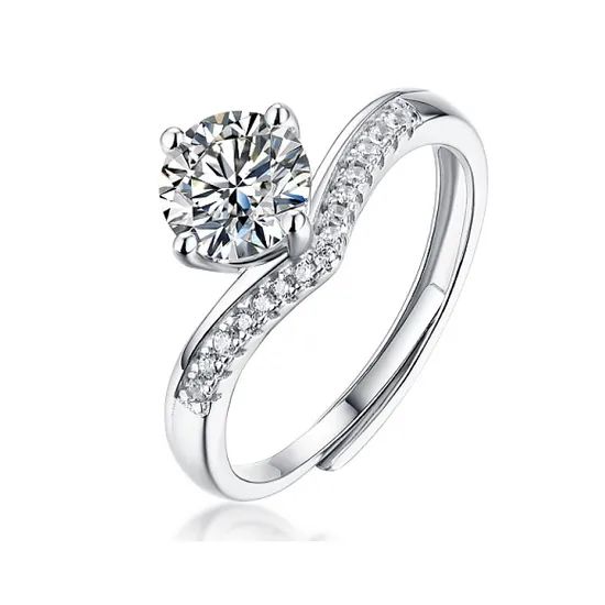 Latest Fashion Trends Adjustable Vvs Moissanite 925 Silver Rings - Image 5