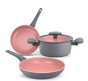 9PCS Aluminum Nonstick Pots Pans Induction Bottom 1Y LFGB CE Customized - Image 3