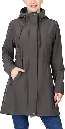 2023 New Arrival Womens Soft Shell Waterproof Long Jacket Wind for Winter - Image 5