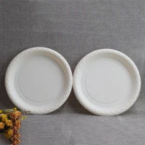 Customize Logo Plastic Plate Compostable Corn Starch 8 Inch Disposable Party Plate - Image 1