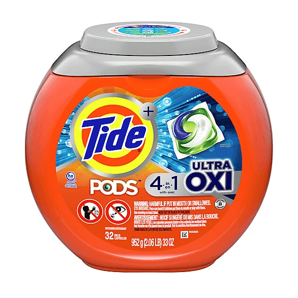 Tide Pods Liquid Laundry Detergent Soap Pacs, Ultra Oxi, HE Compatible 85 Count - Image 3