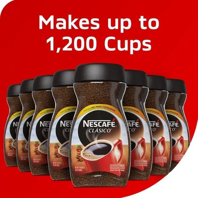 Wholesale Nescafé Clasico, Dark Roast Instant Coffee, 10.5 oz (1 box of 8) for sale - Image 3