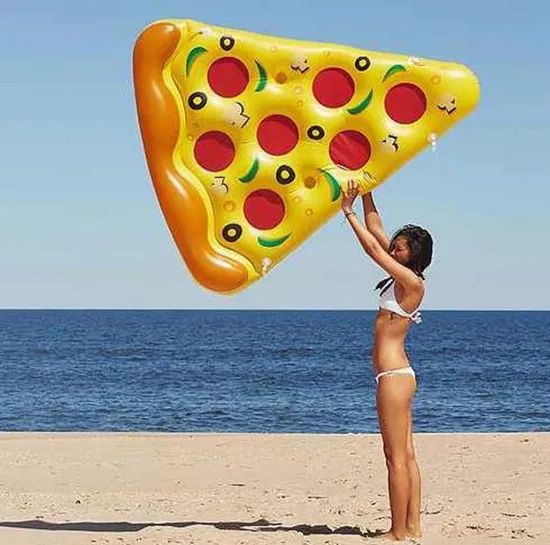 Inflatable Pizza Swimming Pool Lounger Floating Beds Mattress Mat - Image 6