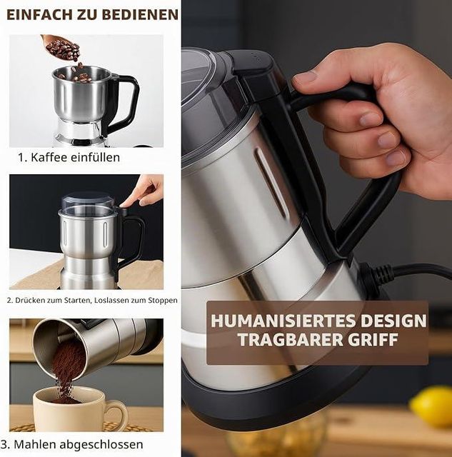 500ml grain mill Multifunctional 300W Stainless steel - Image 3