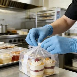 Food Grade Powder Free Heat Resistant Blue Nitrile Disposable Gloves for Catering Kitchen Cooking Prep Work - Image 6