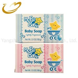 100g Floral Scent Solid Baby Bath Soap Palm Coconut Oil Herbal OEM 7D Sample - Image 4