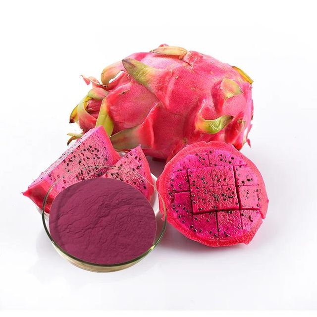 100% Water Solubler Fire Dragon Fruit Powder ISO Factory Supply Instant Drink Pitaya Powder Native Red Dragon Fruit Juice Powder - Image 1
