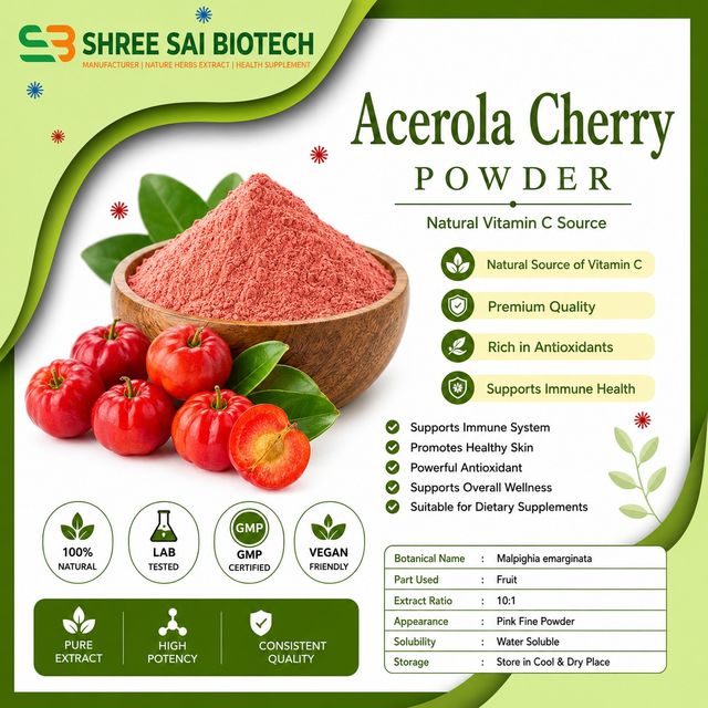 Acerola Cherry Powder Manufacturer in India - Image 1