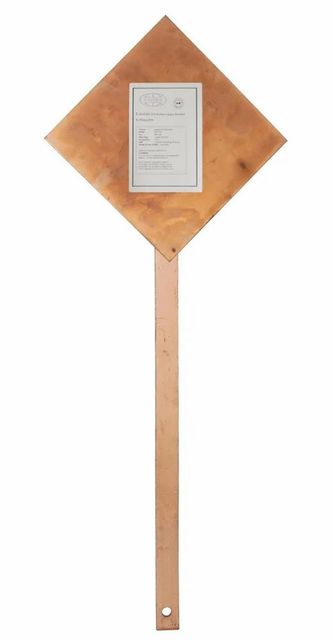 Copper Earthing Plate Weight 200 gm Thickness 2 mm Material Copper Hardness 45 HRC Finishing Polished Equipment Type Lightning - Image 3