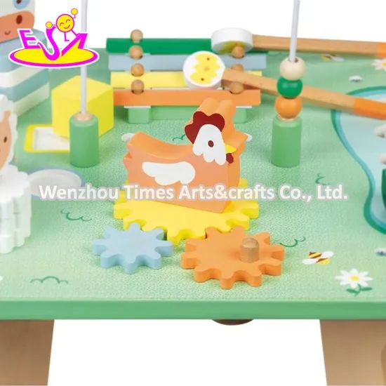 Popular Multifunctional Early Learning Toy Wooden Activity Table for Kids W12D482 - Image 6