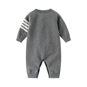 New Arrival Mimixiong Knitted Newborn Colorful Striped Pattern Baby Rompers Clothes Cardigan Clothing - Image 6