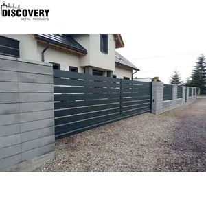 Aluminum Balcony Privacy Fence Profile Louver Frame Bar Horizontal Slat Fencing - Image 1