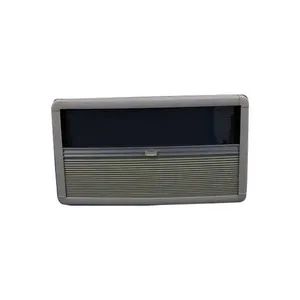 Pleated Blind RV Window with Double Glaze Acrylic and Curved Aluminium Frame - Image 1