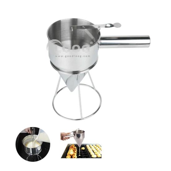 Multifunction Stainless Steel Funnel Octopus Fish Balls Tools Conical Funnel Tool Pancake Batter Dispenser Bakeware Maker with Rack for Making Dessert - Image 6