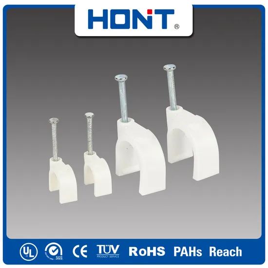 White Square 12mm Nail Nylon Cable Clips with PE - Image 5