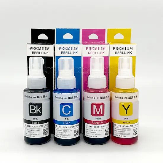 664 T664 664 Ecotank Refill Dye Ink 70ml Weight 16kgs Origin China Ink Volume 70ml Net Content 70ml Model NO. T664 ink Trademark - Image 1