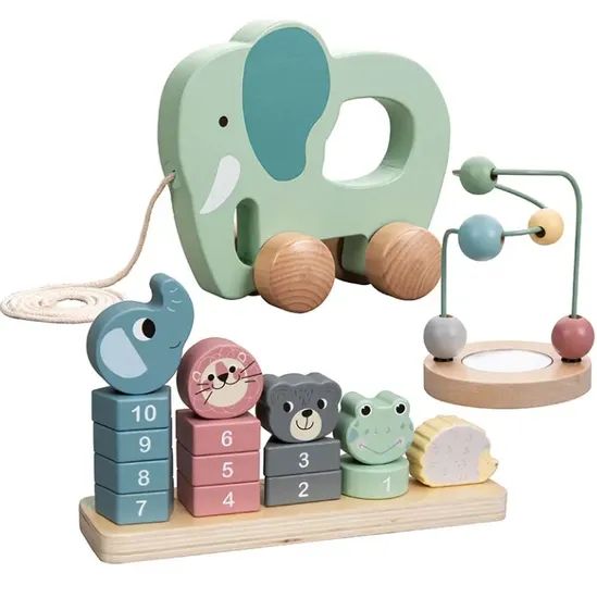 Educational Toy Trio Wooden Early Learning Toy Set OEM Yes MOQ 10000 Size Large Color Black Origin China Material - Image 1
