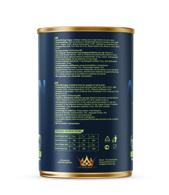 Avalon Puppy - Dog Food Wet Flavor Puppy Weight (kg) 410g Brand Name Avalon - Image 3