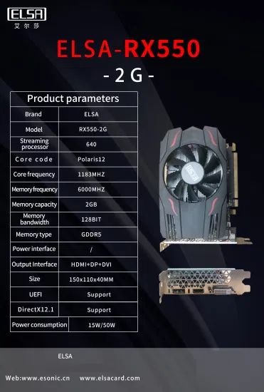Elsa AMD Rx520 Rx530 Rx550 Rx560 Rx570 Rx580 VGA Card, Video Card, 8g Graphics Card - Image 3