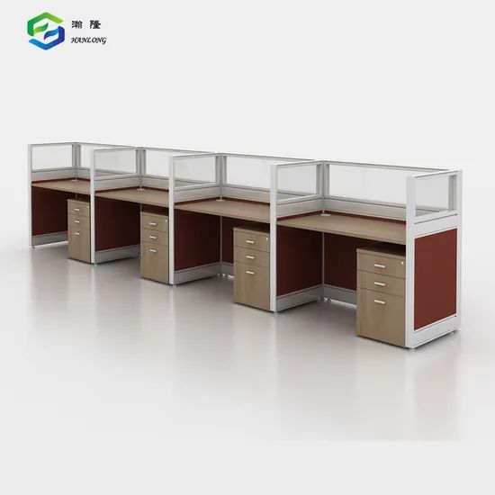 Cubicle Workplace Modular Office Table Workstations Four Seat Desk Partition - Image 1
