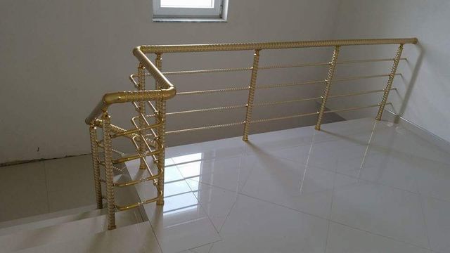 SS Gold PVD Railing System Position Stairs Wheel Width 35 Mm Wheel U Groove Yes Fitting Finish Pvd Wheel Diameter 120 - Image 2