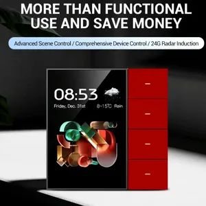 Touch Screen Home Controller Smart Switch for Tuya Devices with 4 Physical Buttons - Image 2