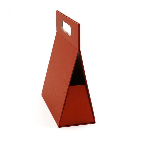 New Design Personalized Magnetic Folding Textured Cardboard Paper Packaging Box Triangular Gift Perfume Box - Image 6
