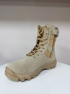 Two-tone Khaki Combat Tactical Boots Color Khaki Origin Hebei Gender Unisex Element combat Toe Style Round Season - Image 5