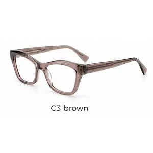Trendy Cat-Eye Eyeglass Frames, Fashionable Face-Slimming Acetate Optical Frames - Image 4