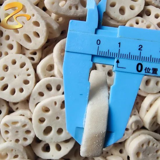 IQF Frozen Lotus Root Slices Vegetables Frozen Food GMO None Color White Blanching Yes Type Lotus Root HS Code 0710809090 - Image 1