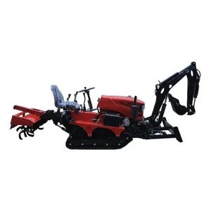 Garden Gasoline Engine Diesel Compact Power Chain Cultivator Crawler Rotary Rotavator Mini Power Tiller - Image 6