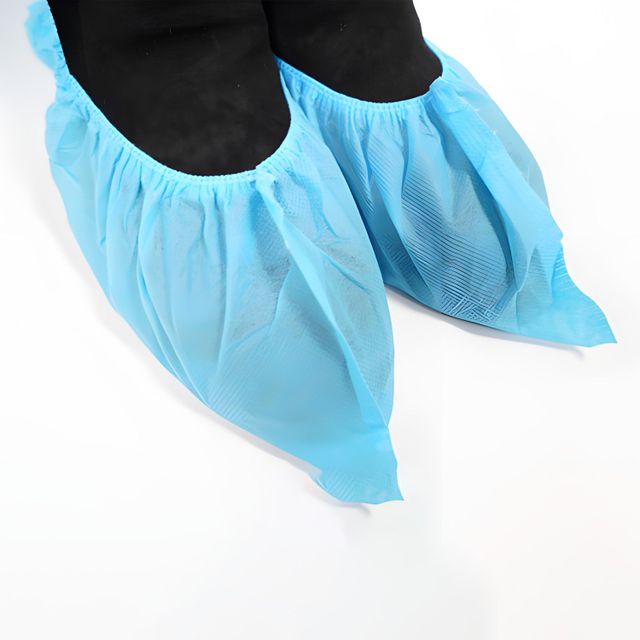 Factory Wholesale Blue CPE Disposable Shoe Cover Anti-Dust Waterproof Overshoes PE Material Foot Covers - Image 4