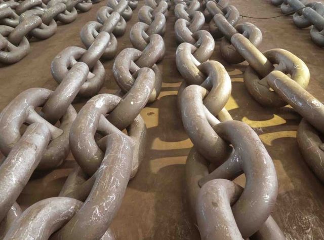 Used Marine Ship Chain Chain Types Studlink Chain, Studless Chain, Weak Link, 3 Link Adaptor Chain, 5 Link Adaptor Chain, 8 Link Adaptor - Image 4