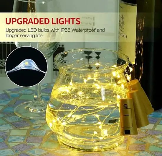 LED Battery Light String Colorful Festive Decoration Wine Bottle Light Christmas Wine Bottle Plug Light String - Image 5