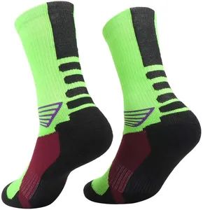 Xianghui Running Breathable Compression Custom Logo Terry Sport Crew Socks for Men - Image 3
