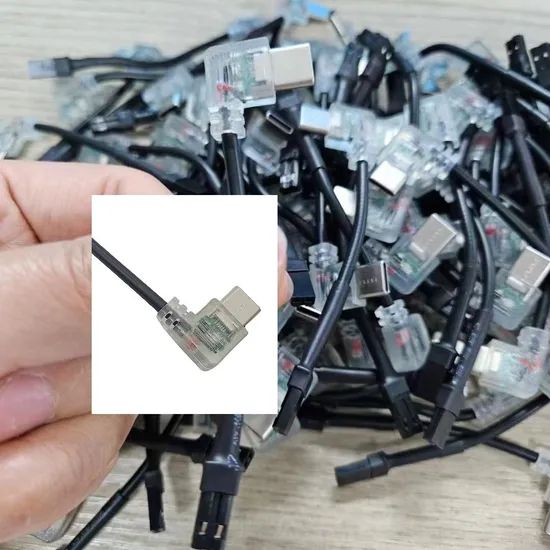 Angled Low Profile USB Micro Cable for Mobile Devices Jacket PVC Larkat Dwc Color Black Shielding Braid Trademark ESTAR Private Mold - Image 5