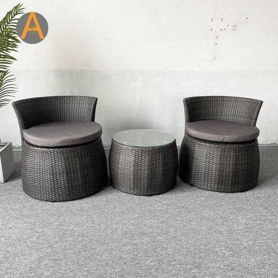 All Weather Resistant Colorful Cushions Balcony Dining Set for Visual Pop Terrace Outdoor Restaurant Rattan Wicker Furniture - Image 5