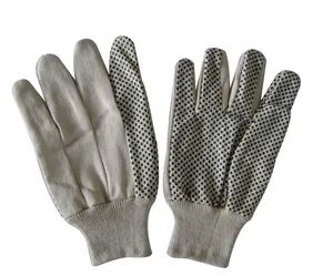 Economic Labor Protection Drill Cotton Work Gloves Origin China Length Short Size 10" 10.5" Color Customized HS Code 4203291090 - Image 5