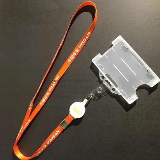 Custom Printed Polyester Plastic Buckle Keychain Blue Lanyard - Image 2