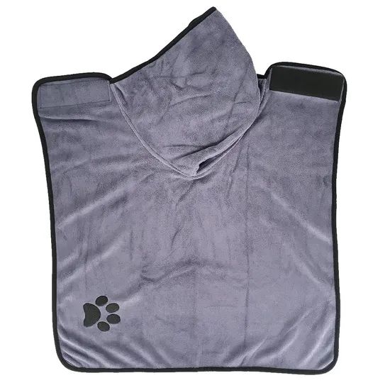 Microfiber Pet Drying Robes Moisture Absorbing Towels Pet Bathrobe - Image 5