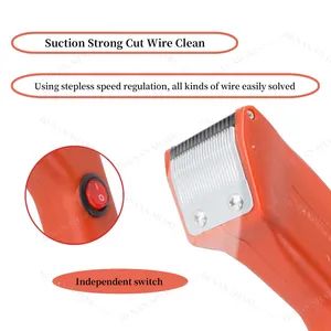 Electric Thread Suction Sewing Ends Cutting Machine Thread Cutter Double Head Motor Apparel Thread Trimming Machine Price - Image 2