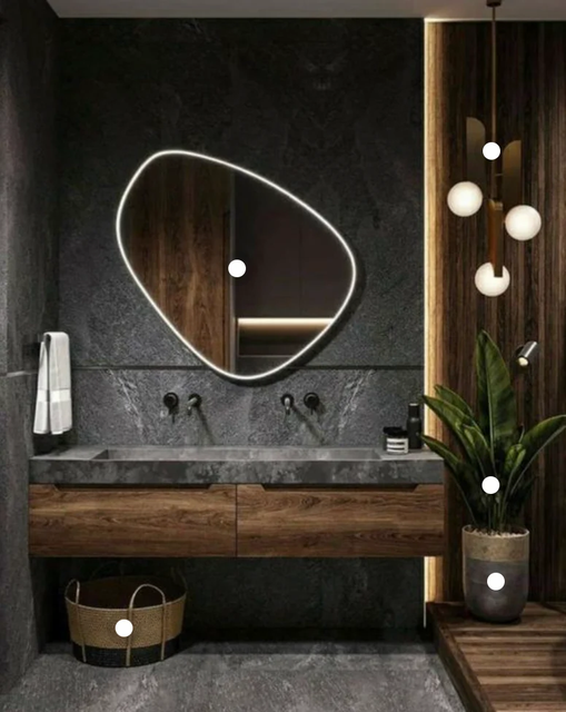 Designer Wooden Bathroom Vanities Style Modern Warranty 2 Year Size customised Item Code AURA0135 Delivery Time 7 days Material Hdhmr, - Image 5