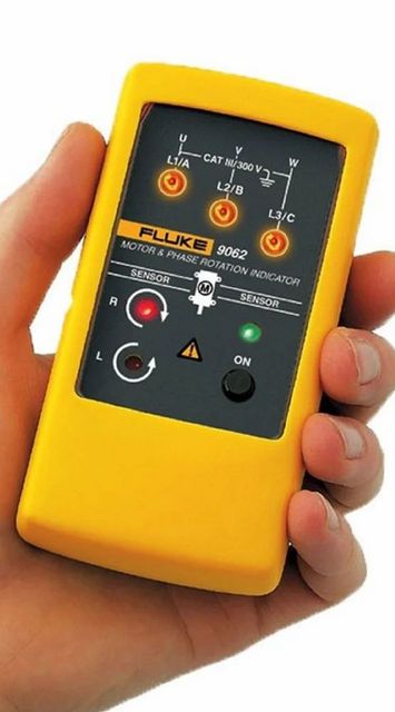 Fluke 9062 Motor Phase Rotation Indicator Detection Method Contact-less ...