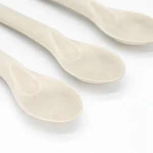Sugarcane Pulp Spoons Disposable Biodegradable Paper Spoons Cutlery - Image 3