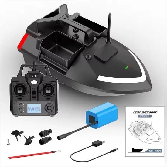 V020 RC Bait Boat GPS 40 Feeding Points Boat Autopilot Flashing Light 500m Fishing Bait Boats with 3 Bait Tanks 2kg Load - Image 5