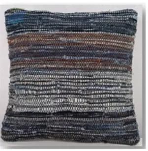 Leather Denim Cushion Cover - Image 1