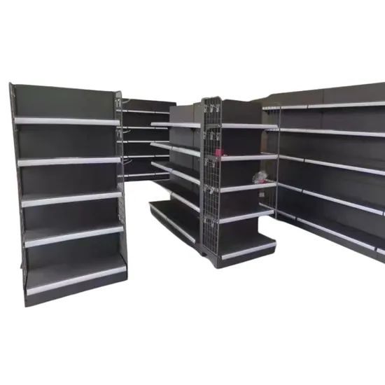 Metal Storage Rack Heavy-Duty Supermarket Stand Adjustable Display Shelf for Cargo Storage - Image 1