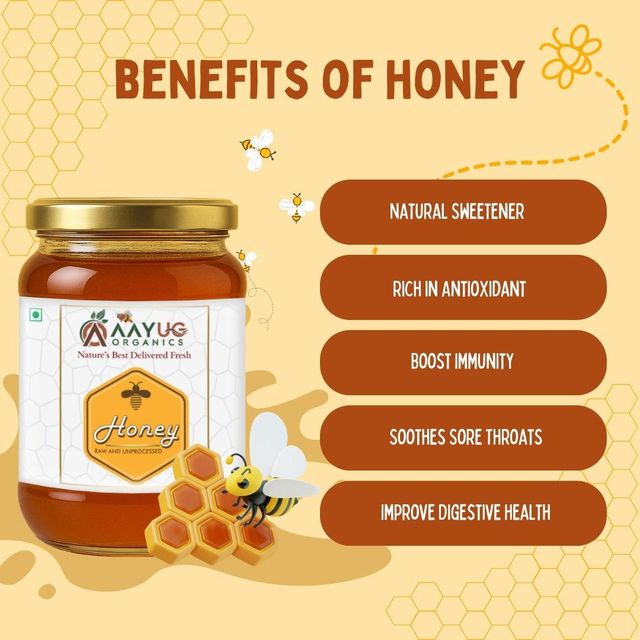 Organic and Raw Honey Shelf Life 24 Months Brand Name AAYUG ORGANICS Place of Origin GUJARAT, - Image 4