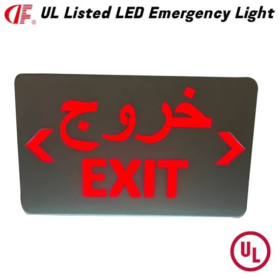 China High Quality LED Emergency Exit Light with Red Exit Arabic - Image 2